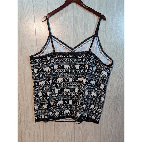Torrid Super Soft Sleep Shirt Cami Adjustable Straps Classic Polar Bear Black - Picture 3 of 8